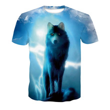 Mens tee 3d t shirt homme Summer Wolf Animal Printing Short Sleeve T-Shirt Blouse Tops Male funny t shirts camiseta masculina 2024 - buy cheap