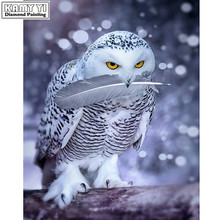 5D DIY Diamond embroidery Cross stitch White owl Full Square/Round Diamond mosaic Diamond painting decoration HYY 2024 - buy cheap