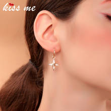 kissme Asymmetric Elegant Shiny Crystal White Enamel Anise Star Moon Drop Earrings For Women Gold Color Brass Dangle Earrings 2024 - buy cheap