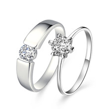 Anéis de casamento nobre feminino e masculino, anéis com cristal de cor dourada e presente de natal cr21 2024 - compre barato