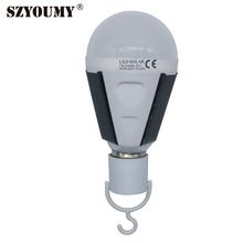 Szyoumy lâmpada led portátil de emergência solar, 7w 12w e27, recarregável, à prova d'água, lâmpada noturna para acampamento e caminhada 2024 - compre barato