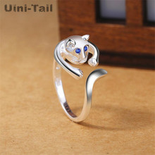 Uini-tail-anillo abierto de leopardo de Plata de Ley 925, joyería de alta calidad, venta al por mayor, ED134 2024 - compra barato