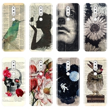 TPU Soft Phone Case Silicone For Nokia 2.1 3.1 5.1 6.1 7.1 Black Flower Girl Skull Back Cover For Nokia 7.1 6.1 5.1 3.1 2.1 Plus 2024 - compre barato