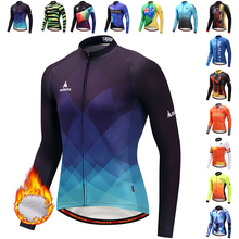 Jersey de ciclismo térmico de alta calidad para hombre, jersey de manga larga para bicicleta de montaña, maillot cálido para invierno 2024 - compra barato