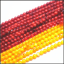 1 string natural RED shell beads strands mother of pearl beads round ball size 4mm for bracelets making accessories 15.5 inches 2024 - buy cheap