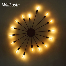 Atomic Starburst Wall Sconce Sputnik lamp retro lighting living room restaurant cafe bedroom hotel loft wrought Iron wall light 2024 - buy cheap