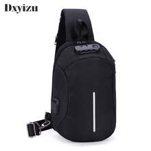2020 New Male Crossbody Bags USB Charging Chest Bag for Men Anti Theft Shoulder Bag Water Repellent Short Trip Messengers Bag 2024 - buy cheap
