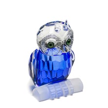 H&D Cute Crystal Owl Figurine Miniatures Art Glass Paperweight Animals Table Centerpiece Ornament Home Decor Kid's Gift(Blue) 2024 - buy cheap