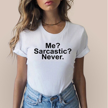 Женская футболка с надписью «Me Sarcastic Never Funny» 2024 - купить недорого