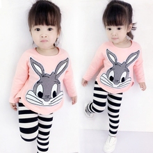 Girls Spring Suit Children Leisure Girls Baby Cotton Spring and Autumn Clothes Suit Outside The 1-2-3-4 Years Old 2024 - buy cheap