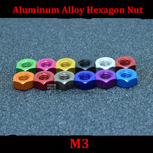 Porcas m3 de liga de alumínio, porcas hexágonas anodizadas, multicoloridas, converte em medidas diversas, 20 peças 2024 - compre barato