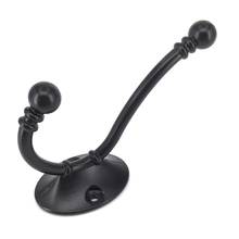 6PCS Modern Black Design Wall installationZinc alloy Hook . Bedroom Clothes Robe Hook Multi-function Kitchen Hooks 2024 - buy cheap