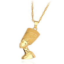 Hip hop Gold Color Pharaoh Head Portrait Necklace Pendant For Women Men Jewelry Italy High Quality Egyptian Jewelry 2024 - buy cheap