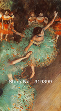 100% de pintura al óleo hecha a mano, lienzo de lino, he Green Dancer, por Sherlock degas, envío gratis por DHL, calidad de museo 2024 - compra barato