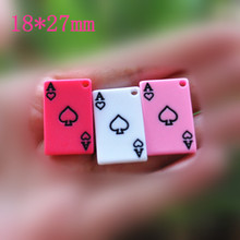 DIY POKER charms resin charms necklace pendant  for DIY decoration 20pcs 2024 - buy cheap