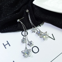 2018 Hot Sale Fashion Jewelry Five-pointed Star Brincos Oorbellen Long Statement Tassel Zircon Drop Earrings For Women Gift 2024 - buy cheap
