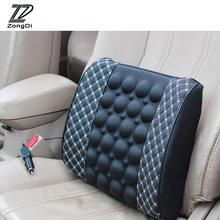 ZD 12V Massage Lumbar Support Cushion Car Seat Pillow For VW Polo Jetta Toyota Corolla Mercedes W203 Saab Renault Dacia Duster 2024 - buy cheap