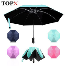 Guarda-chuva resistente ao vento, guarda-chuva compacto dobrável com 3 dobras, tamanho grande e impermeável para carros e homens 2024 - compre barato