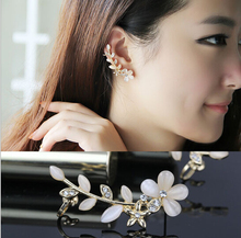 Personalized Large Opal Flower Fashion  Cystal Rhinestone Stud Earrings E2471 2024 - buy cheap