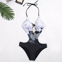 Hot Brand New Sexy Women Floral Swimwear Monokini One Piece Bikini Bathing Suit Female Summer Beach Swimsuit Backless Outfits 2024 - buy cheap