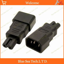 Sample,1pcs IEC320-C14 to C7 Plug adaptor,C14 to C7 CE standard plug fpr UPS/PDU/Laptop,ABS+brass,10A/250V 2024 - buy cheap
