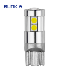 Sunkia, lâmpada led canbus para carro, luz branca, azul, amarela, luz lateral, t10, 168, w5w, 3030, 9smd 2024 - compre barato