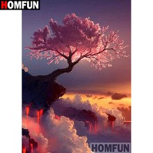 Homfun Full Square/Round Drill 5D DIY Diamond Painting "Landscape tree"3D Embroidery Cross Stitch Home Decor Gift A09476 2024 - buy cheap