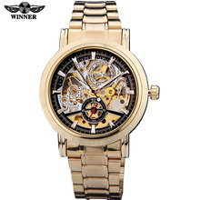 Relógio masculino winner marca, relógio esportivo militar de pulso, mecânico automático, pulseira de aço 2024 - compre barato