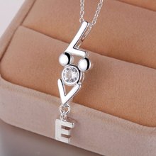 letter L .E. V blingsilver plated Necklace Silver Pendant Jewelry /QSOKZAXF WAHIZMYI 2024 - buy cheap