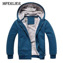 MFERLIER men jackets coat Sweatshirts thick warm fleece large size big 5XL 6XL 7XL 8XL 9XL autumn winter Plus size Sweatshirts 2024 - buy cheap