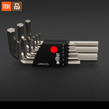 Xiaomi mijia-conjunto de chave de fenda hexagonal branca, 9 peças, conjunto de ferramentas para reparo de bicicleta, conserto doméstico inteligente 2024 - compre barato