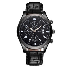 OUKESHI Brand Quartz Watch Fashion Men Military Watches Leather Sports Watch Hour Boy Date Waterproof Hot Sale Relogio Masculino 2024 - buy cheap