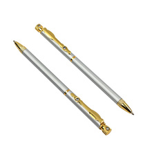 1PCS New Arrival Stainless Steel Rod Rotating Metal Ballpoint Pen Commercial Ballpoint Pen Gift Office & School Supplies 2024 - buy cheap