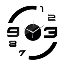 Настенные кварцевые часы, акриловые зеркальные часы «сделай сам», современные 3d наклейки для гостиной и дома, 2019 2024 - купить недорого