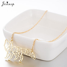 Jisensp Minimalism Foxs Necklace Origami Gold Geometric Animal Fox Necklaces & Pendants for Women Party Accessories Gift 2024 - buy cheap