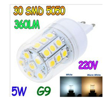 5 Вт мини Светодиодная лампа E27 E14 G9 Теплый белый Холодный белый 360 градусов 5050 30LED SMD лампа Кукуруза энергосберегающая 200В-240В 2024 - купить недорого