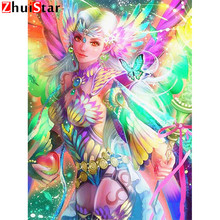 5D DIY Diamond Painting Anime Girl Full Square Embroidery Sale Rhinestone Picture Diamond Mosaic Home Decor Gift WHH 2024 - buy cheap