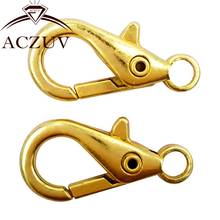 Gold Plated 200pcs 28mm Claw Swivel Lobster Clasps Snap Hooks Plate Buckles for Keychains Purse Chain DIY Findings LCSH006 2024 - buy cheap