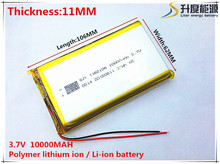 Baterías recargables li-po 3,7 V 10000mAh 1162106 polímero de litio li-po li ion para Mp3 MP4 MP5 GPS 2024 - compra barato