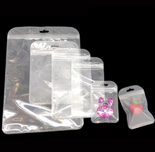 Bolsa para celular com 50 unidades, saco de plástico transparente para exibição de joias, bolsas planas transparentes para celular 2024 - compre barato