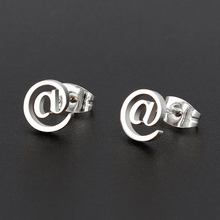 Jisensp Cute Alphabet Earrings in Stud Earrings Tiny Lovely A Letter Earrings for Women Girls Kids Fashion Jewelry Gift 2024 - buy cheap