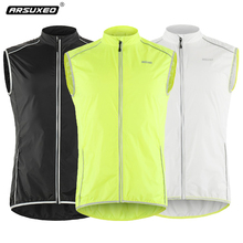 ARSUXEO Men Cycling Vest Reflective Windproof MTB Road Bike Jacket Bicycle Jersey Top Sleeveless Cycle Clothing chaleco ciclismo 2024 - buy cheap
