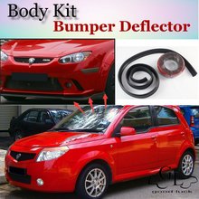 Bumper Lip Deflector Lips For Proton Savvy Front Spoiler Skirt For TopGear Friends to Car View Tuning / Body Kit / Strip 2024 - buy cheap