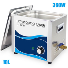 Granbo-limpiador ultrasónico de acero inoxidable, 10L, 360W, equipo Industrial con temporizador mecánico, 220V, lavado Dental 2024 - compra barato