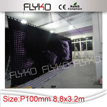 P10 3.2x8.8m  play x video fireproof cloth  led video curtain 2024 - buy cheap
