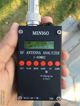 Bluetooth Android HF ANT SWR антенный анализатор 1-60 МГц Mini60 SWR антенна измеритель флуоресцентный USB 2024 - купить недорого