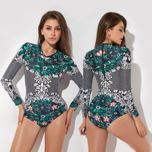 Swimwear Women Sexy Bikini 2019 Swimsuit Sleeve Cover Up Korean Girls Rash Guard Connected Swimming Long Surfing 2024 - buy cheap