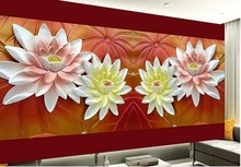 Mural estereoscópico con diseño de flor 3d para TV, mural de flores en 3d 2024 - compra barato