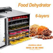 NEW LT-01 Fruit Drying Machine 6-Layers Stainless steel Food Dehydrator Home Electric Fruit Vegetable Meat Herbs Food Dryer 220V 2024 - buy cheap