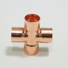 Inner Diameter 15x1mm Copper End Feed Cross 4 Ways Pipe Adapter Air Conditioner Refrigeration 2024 - buy cheap